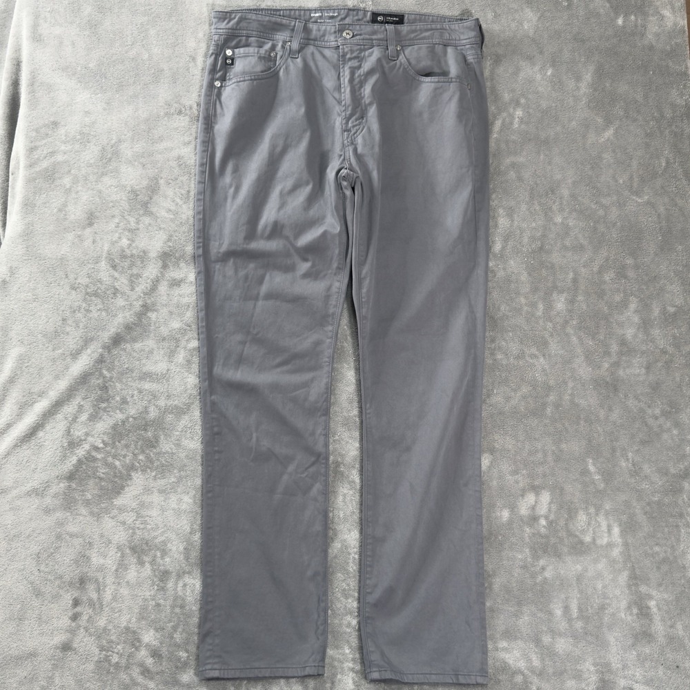 AG Adriano Goldschmied Pants Men's 35x32‎ Everett Stretch Sateen Slim Straight
